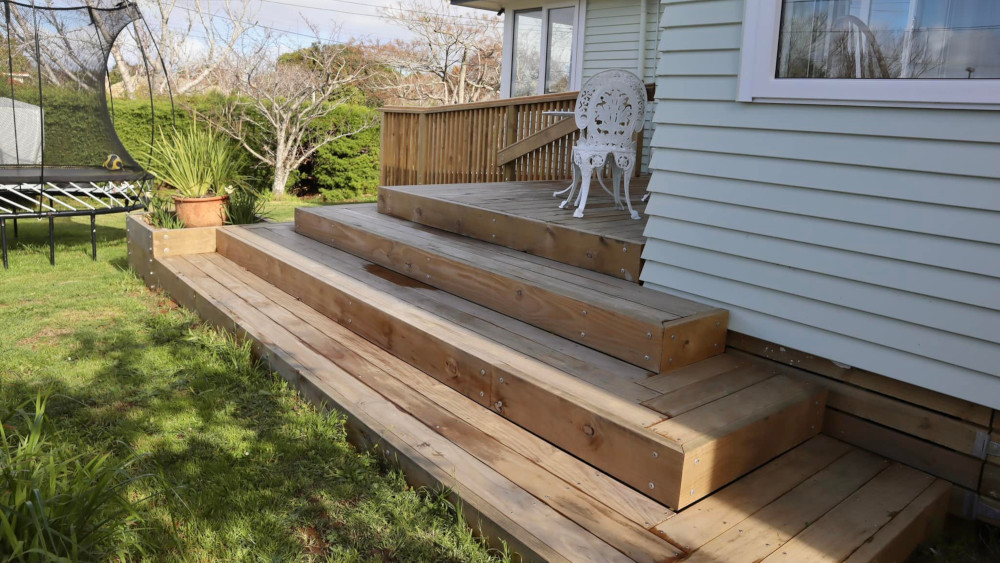 Backyard Timber Steps