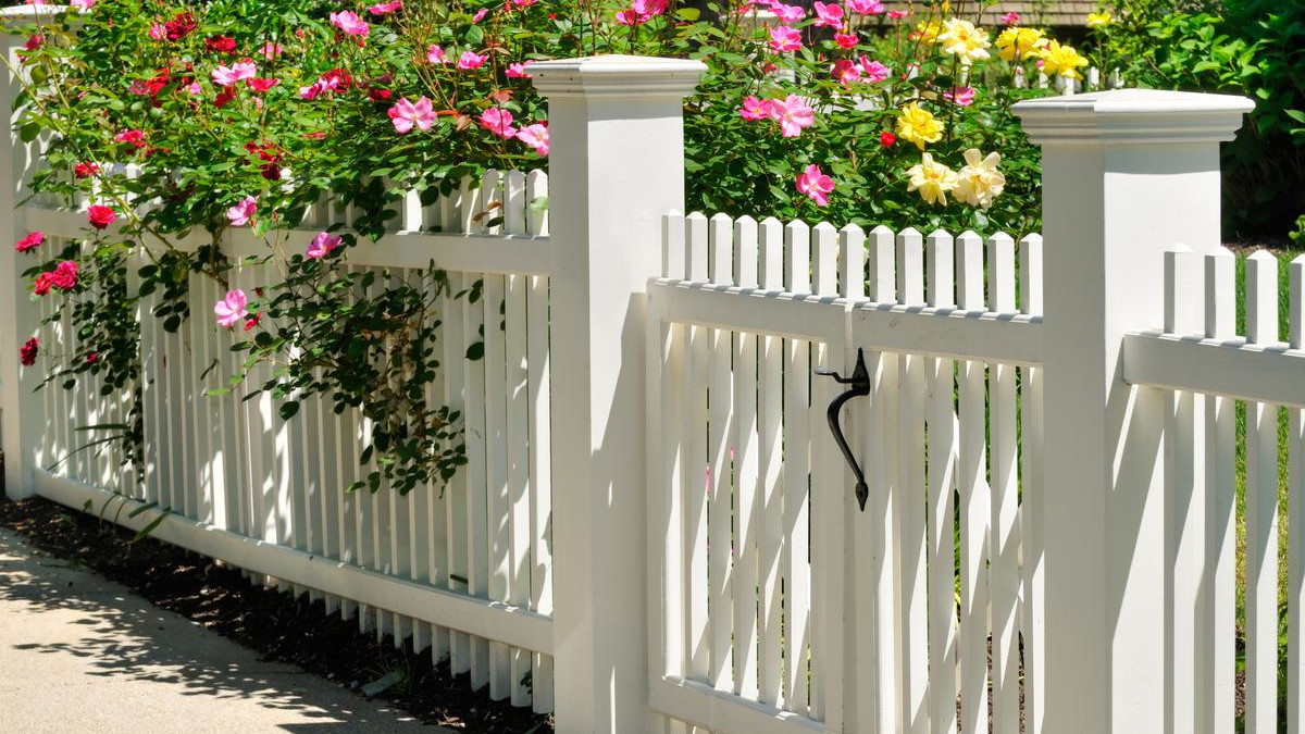 Ornamental White Garden Fence
